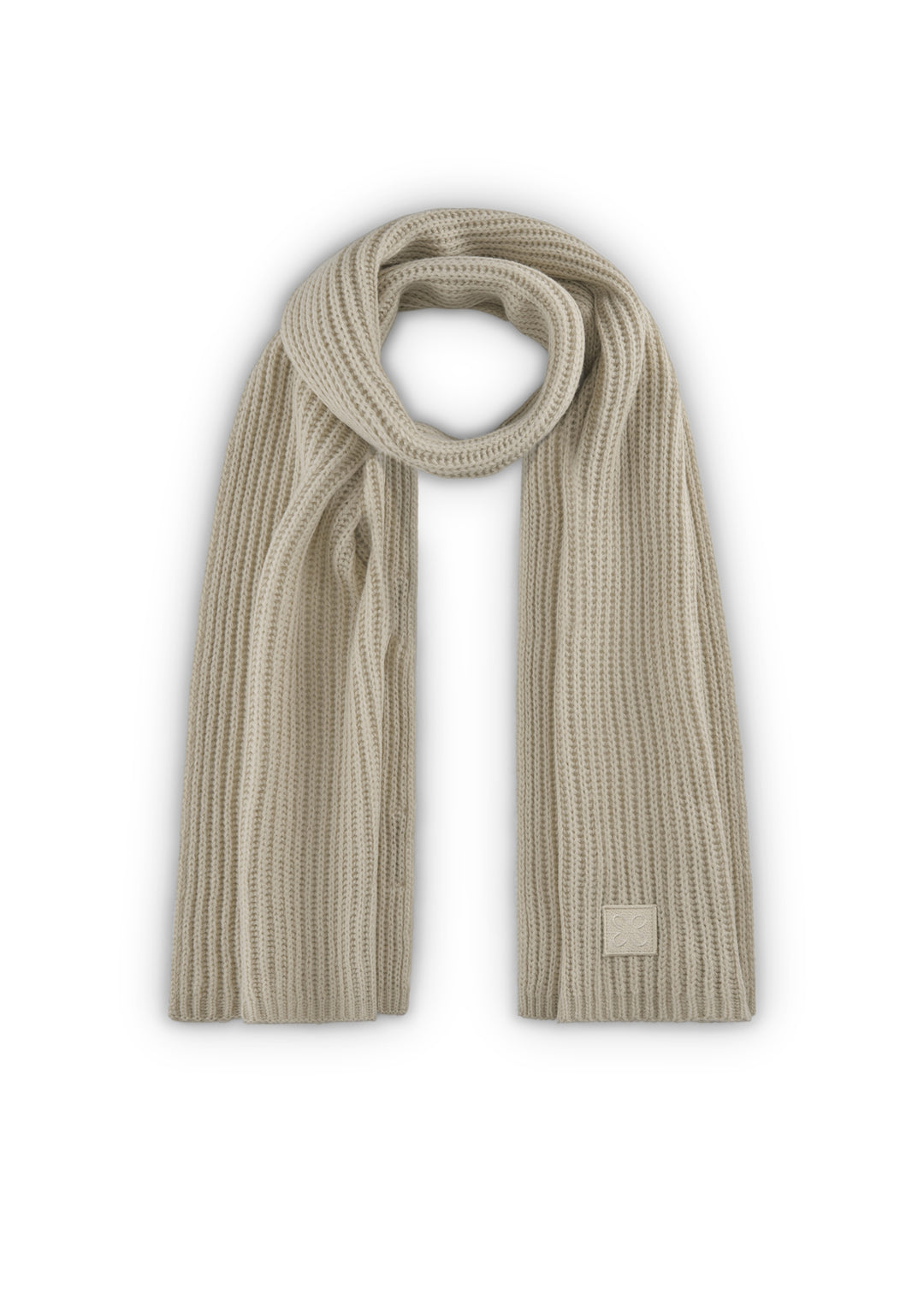 KNITTED SCARF ACRYL/WOOL SOLID beige-30X190CM, beige BEI1 Bild 1