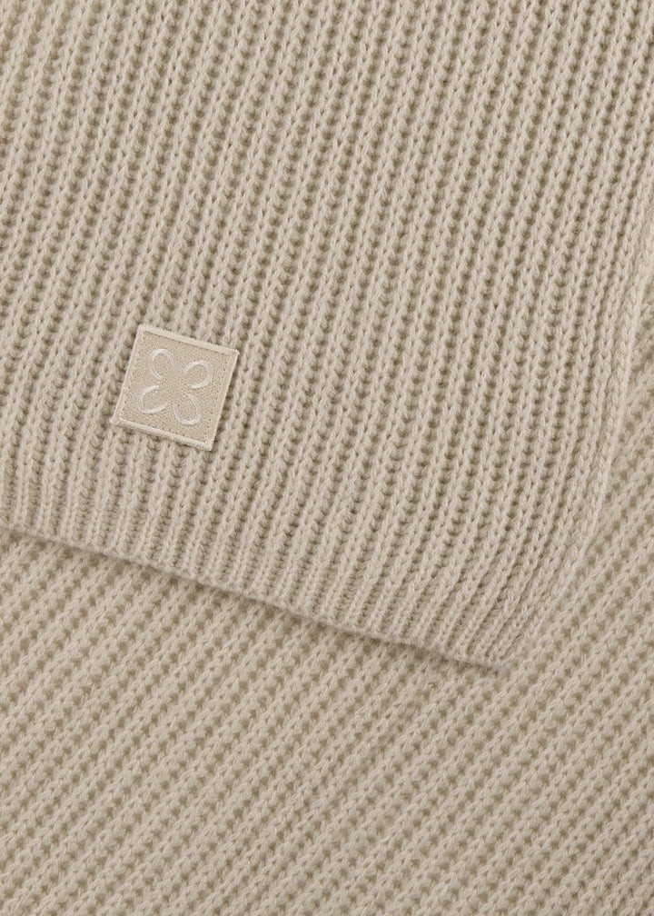 KNITTED SCARF ACRYL/WOOL SOLID beige-30X190CM, beige BEI1 Bild 2