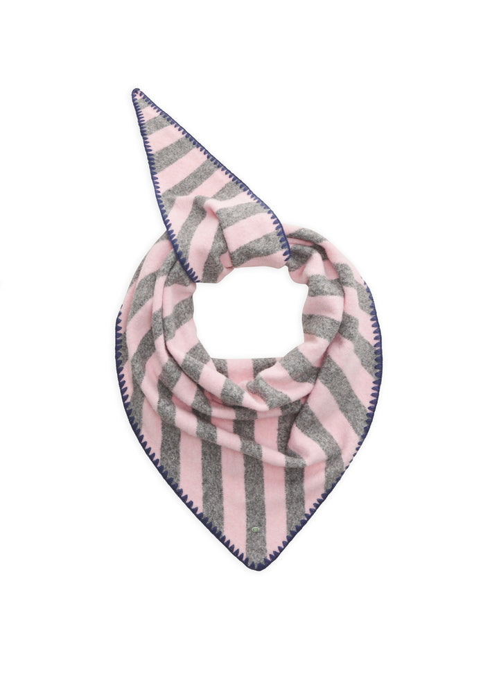 KNITTED TRIANGLE POLYESTER MIX STRIPES pink-125X125X200CM, pink PIN1 Bild 1