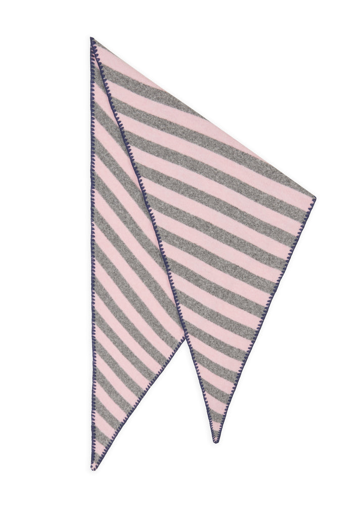 KNITTED TRIANGLE POLYESTER MIX STRIPES pink-125X125X200CM, pink PIN1 Bild 2