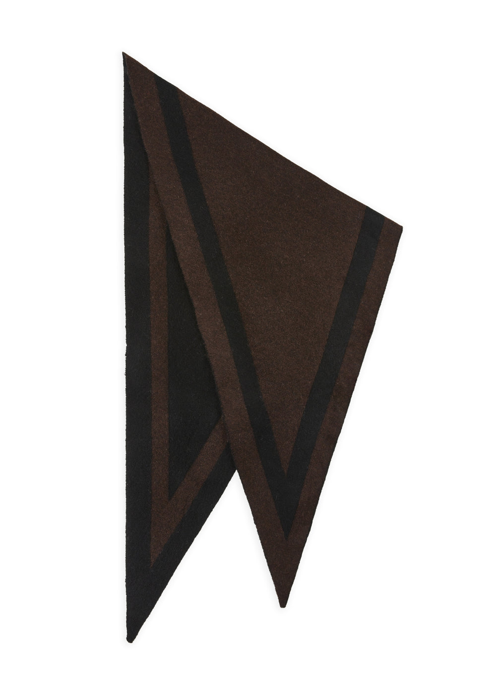 KNITTED TRIANGLE REC. POLYESTER MIX CONTRAST LINE braun-100X100X180CM, braun BRO3 Bild 2