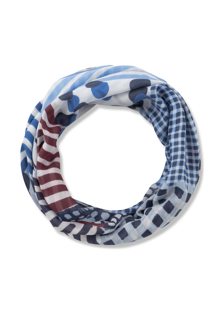 LOOP RECYCLED POLYESTER GRAPHIC PATTERN MIX blau-2X80X70CM, blau BLU2 Bild 1
