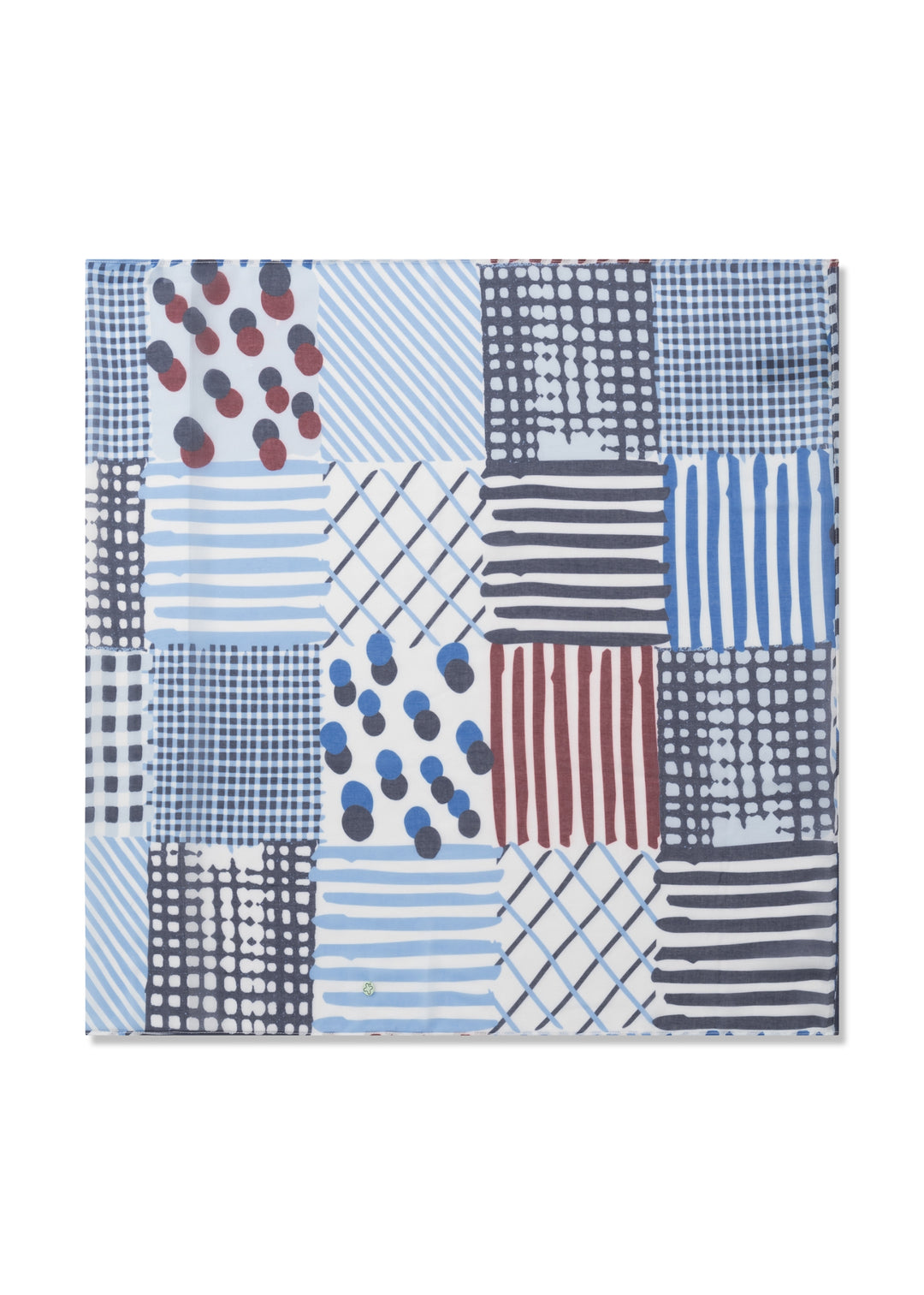 LOOP RECYCLED POLYESTER GRAPHIC PATTERN MIX blau-2X80X70CM, blau BLU2 Bild 2