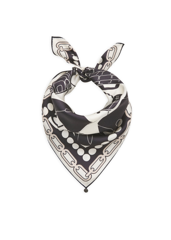 PRINTED NICKI SILK BAG PRINT  schwarz-53X53CM, schwarz BLK2 Bild 1