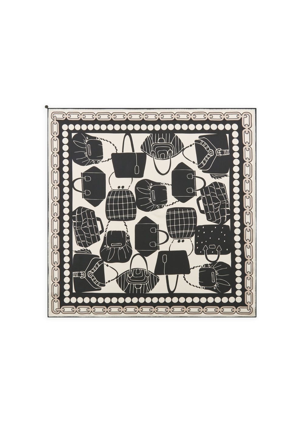 PRINTED NICKI SILK BAG PRINT  schwarz-53X53CM, schwarz BLK2 Bild 2