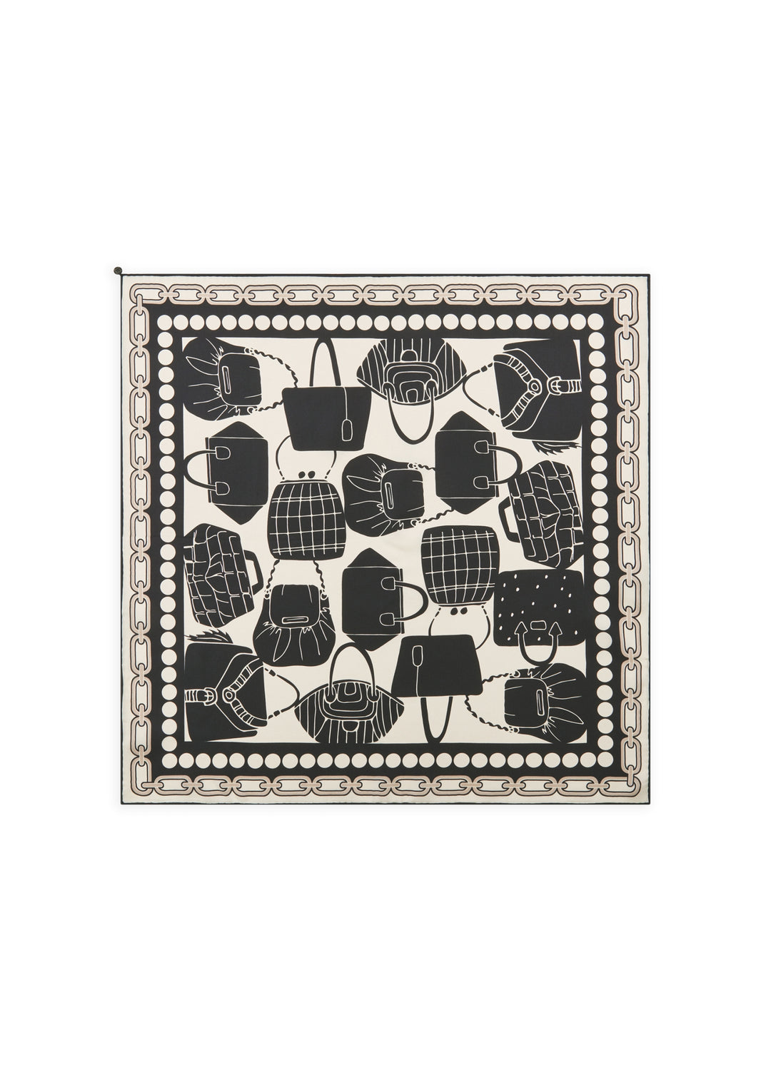 PRINTED NICKI SILK BAG PRINT  schwarz-53X53CM, schwarz BLK2 Bild 2