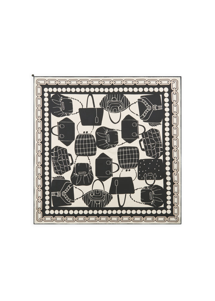PRINTED NICKI SILK BAG PRINT  schwarz-53X53CM, schwarz BLK2 Bild 2