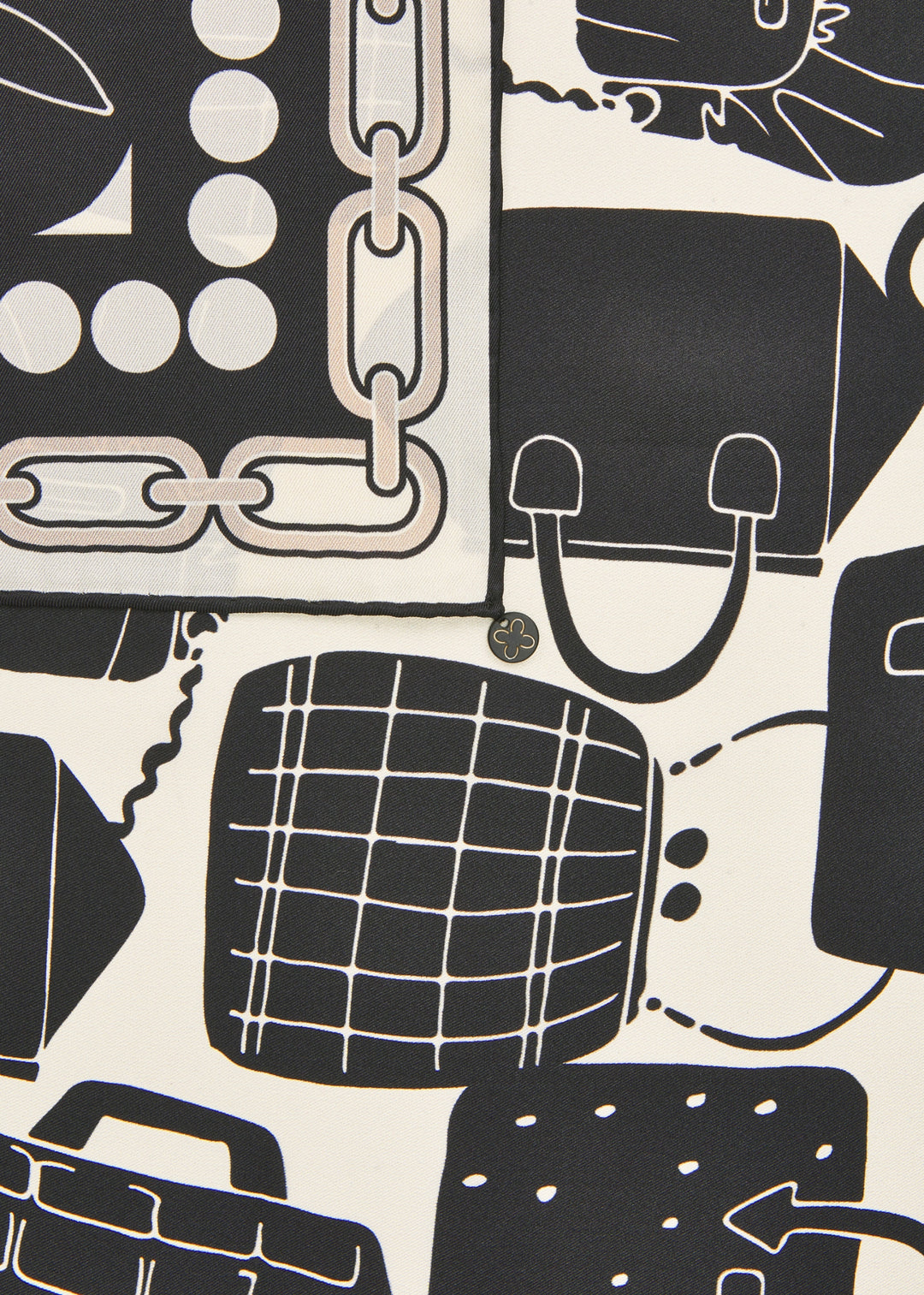 PRINTED NICKI SILK BAG PRINT  schwarz-53X53CM, schwarz BLK2 Bild 3