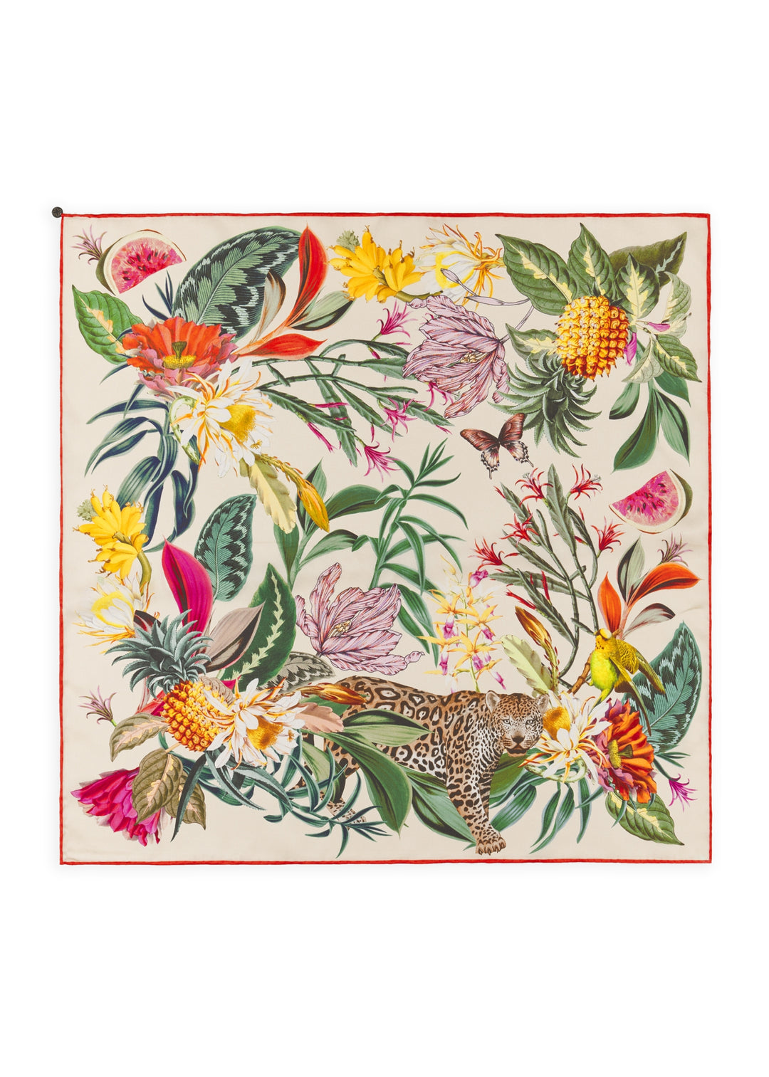 PRINTED NICKI SILK LEOPARD FLOWER MIX beige-53X53CM, beige BEI2 Bild 2