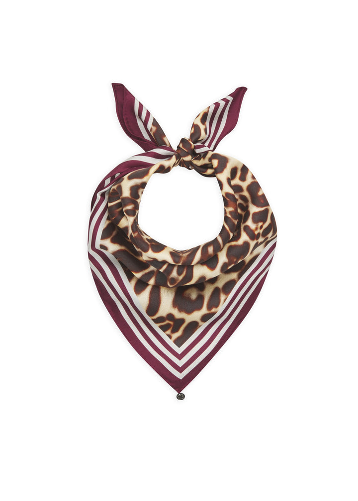 PRINTED NICKI SILK LEPARD kamel-53X53CM, kamel CAM2 Bild 1