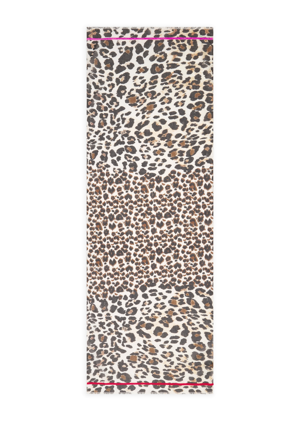 PRINTED SCARF COTTON LEO WITH VELVET TAPE braun-50X180CM, braun BRO2 Bild 2