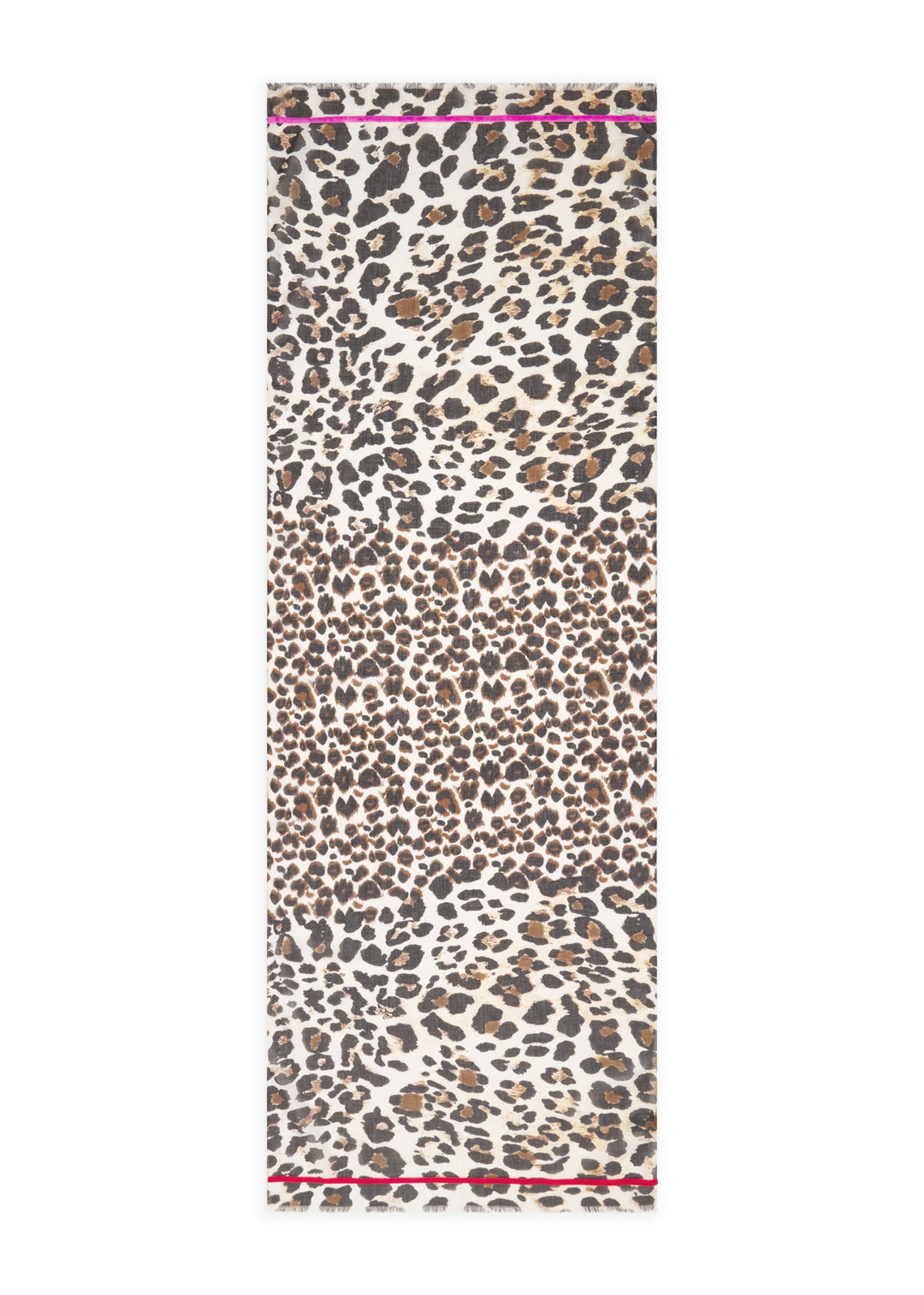 PRINTED SCARF COTTON LEO WITH VELVET TAPE braun-50X180CM, braun BRO2 Bild 2