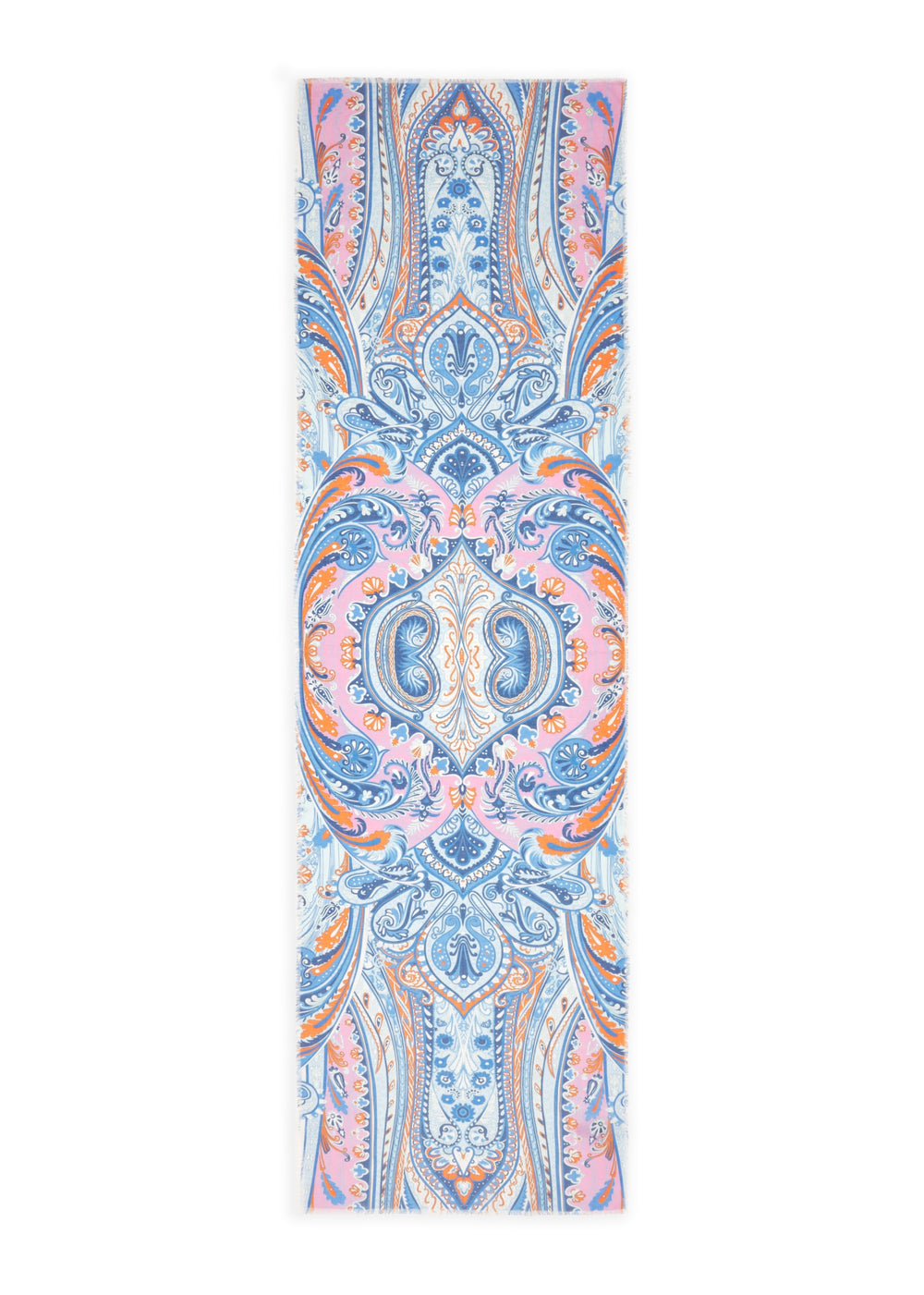 PRINTED SCARF COTTON PAISLEY blau-50X180CM, blau BLU2 Bild 2