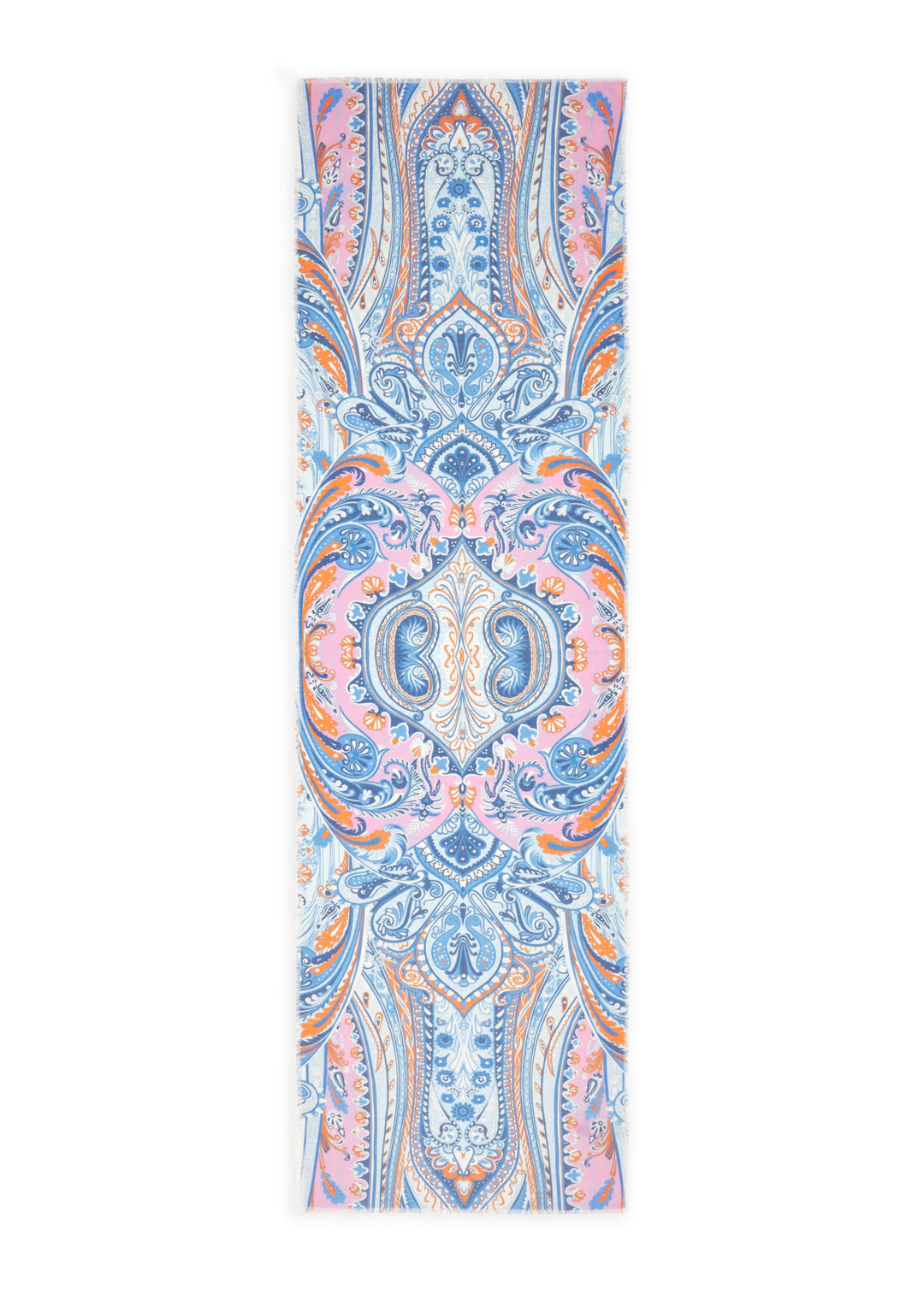 PRINTED SCARF COTTON PAISLEY blau-50X180CM, blau BLU2 Bild 2