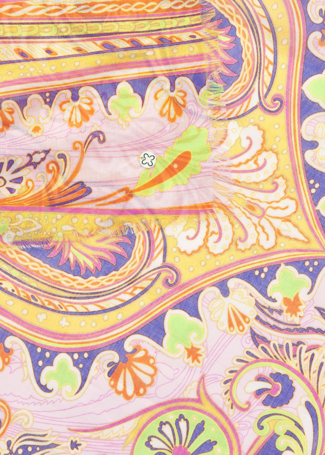 PRINTED SCARF COTTON PAISLEY gelb-50X180CM, gelb YEL2 Bild 3