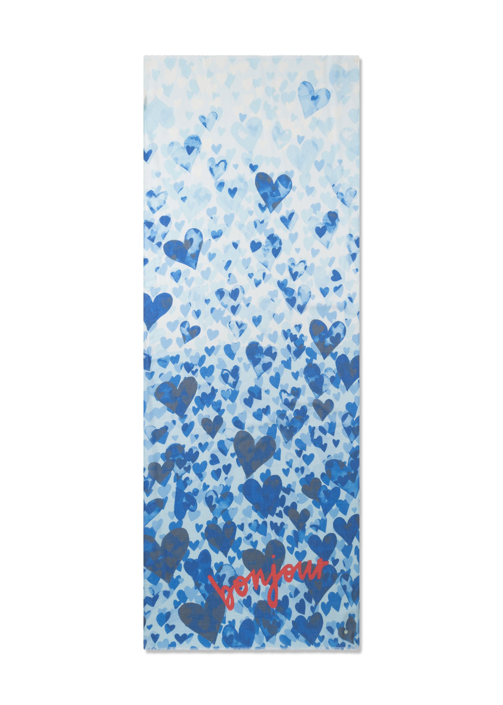 PRINTED SCARF MODAL/COTTON HEARTS blau-70X180CM, blau BLU2 Bild 2