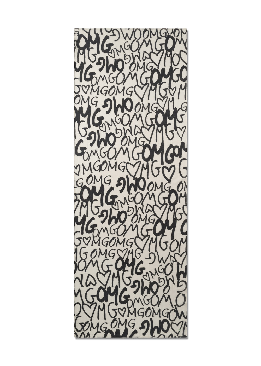 PRINTED SCARF MODAL/COTTON OMG QUOTE weiß-70X180CM, weiß WHI1 Bild 2