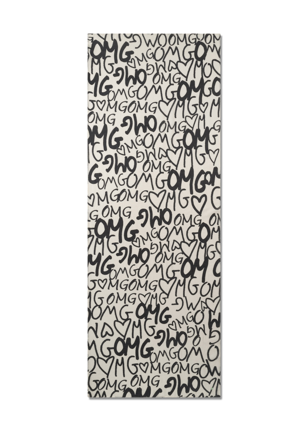 PRINTED SCARF MODAL/COTTON OMG QUOTE weiß-70X180CM, weiß WHI1 Bild 2
