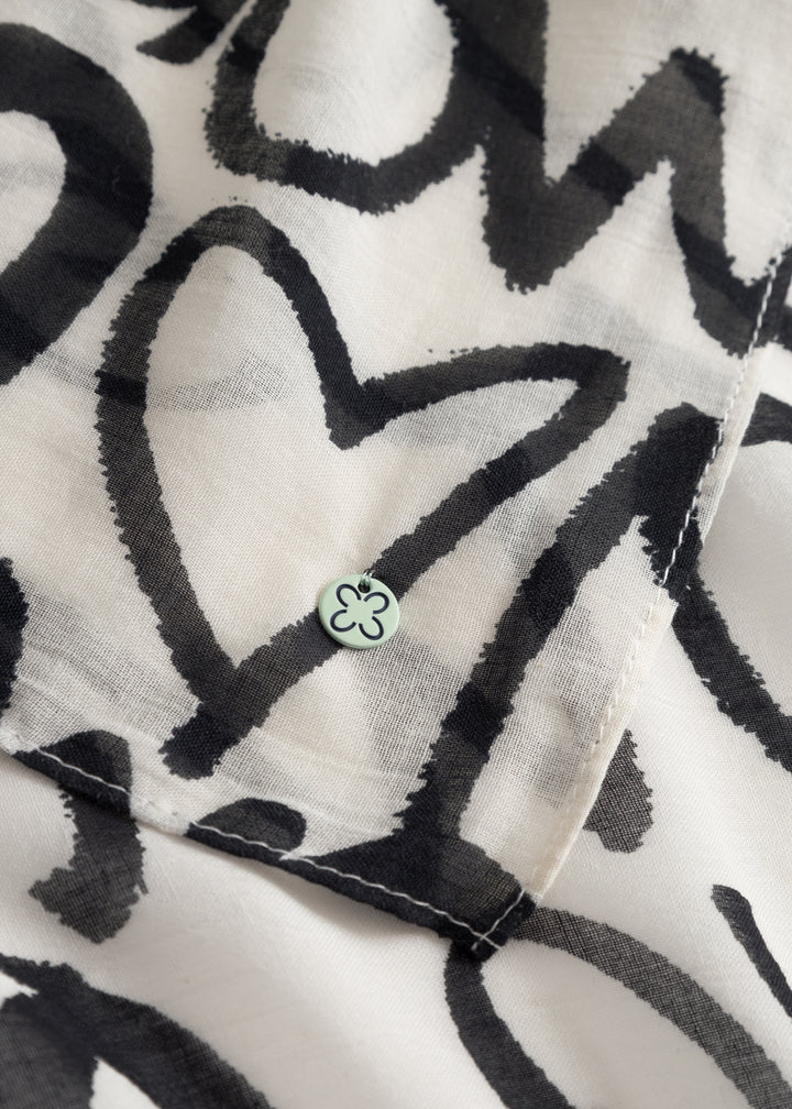 PRINTED SCARF MODAL/COTTON OMG QUOTE weiß-70X180CM, weiß WHI1 Bild 3