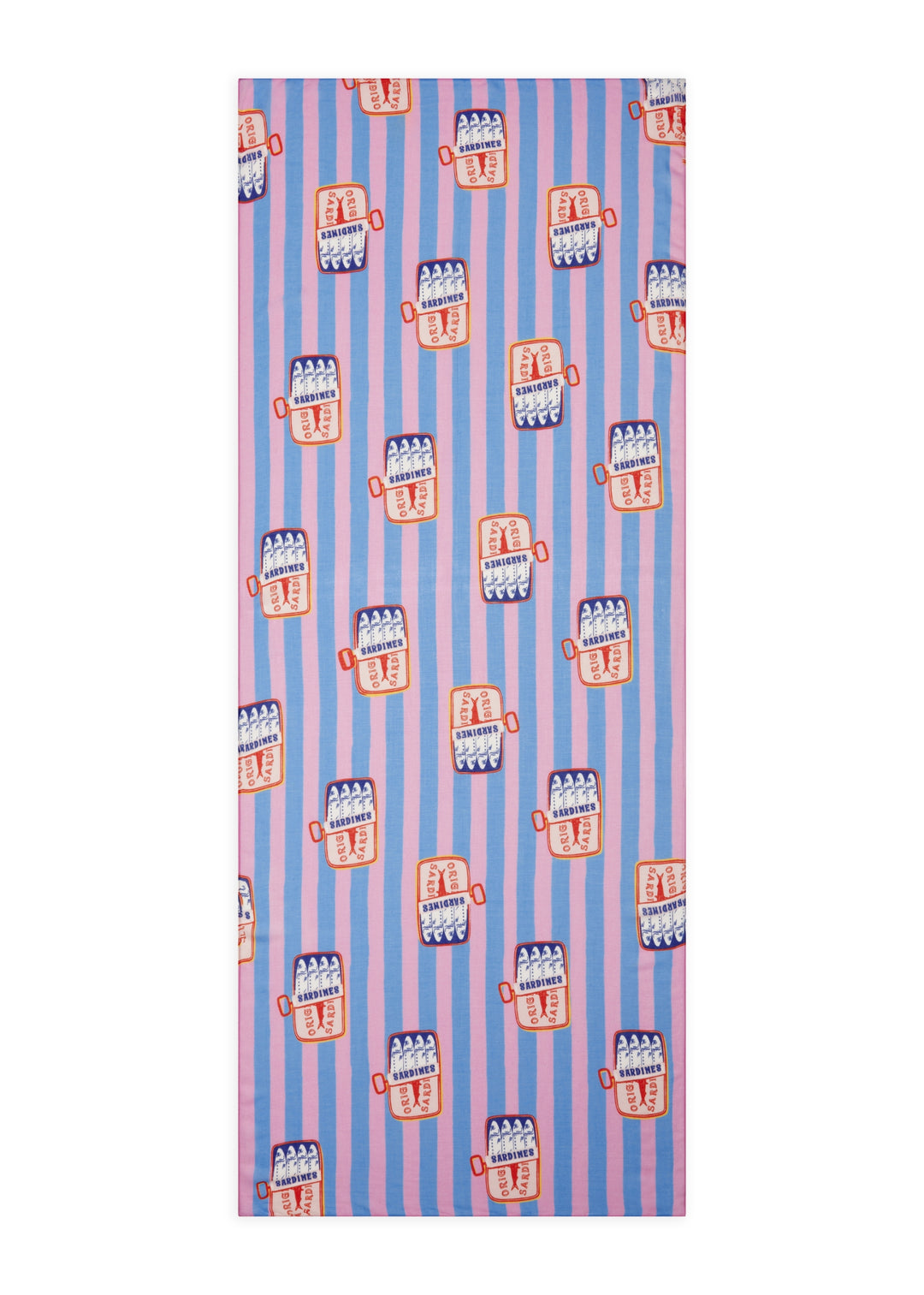 PRINTED SCARF MODAL/COTTON SADRINES STRIPES blau-70X180CM, blau BLU2 Bild 2