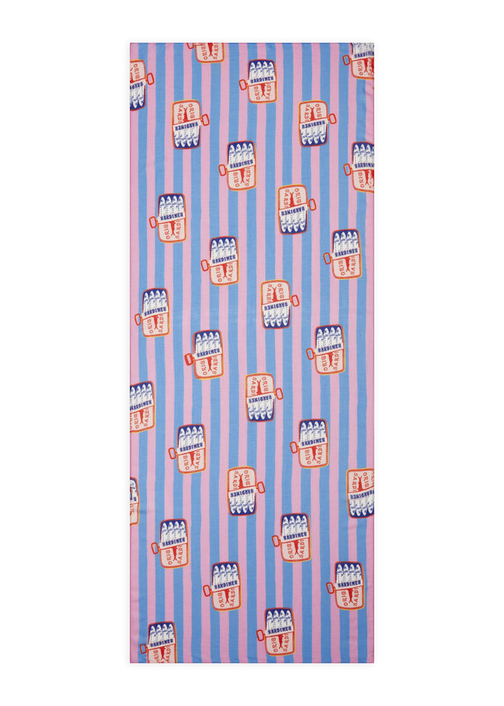 PRINTED SCARF MODAL/COTTON SADRINES STRIPES blau-70X180CM, blau BLU2 Bild 2