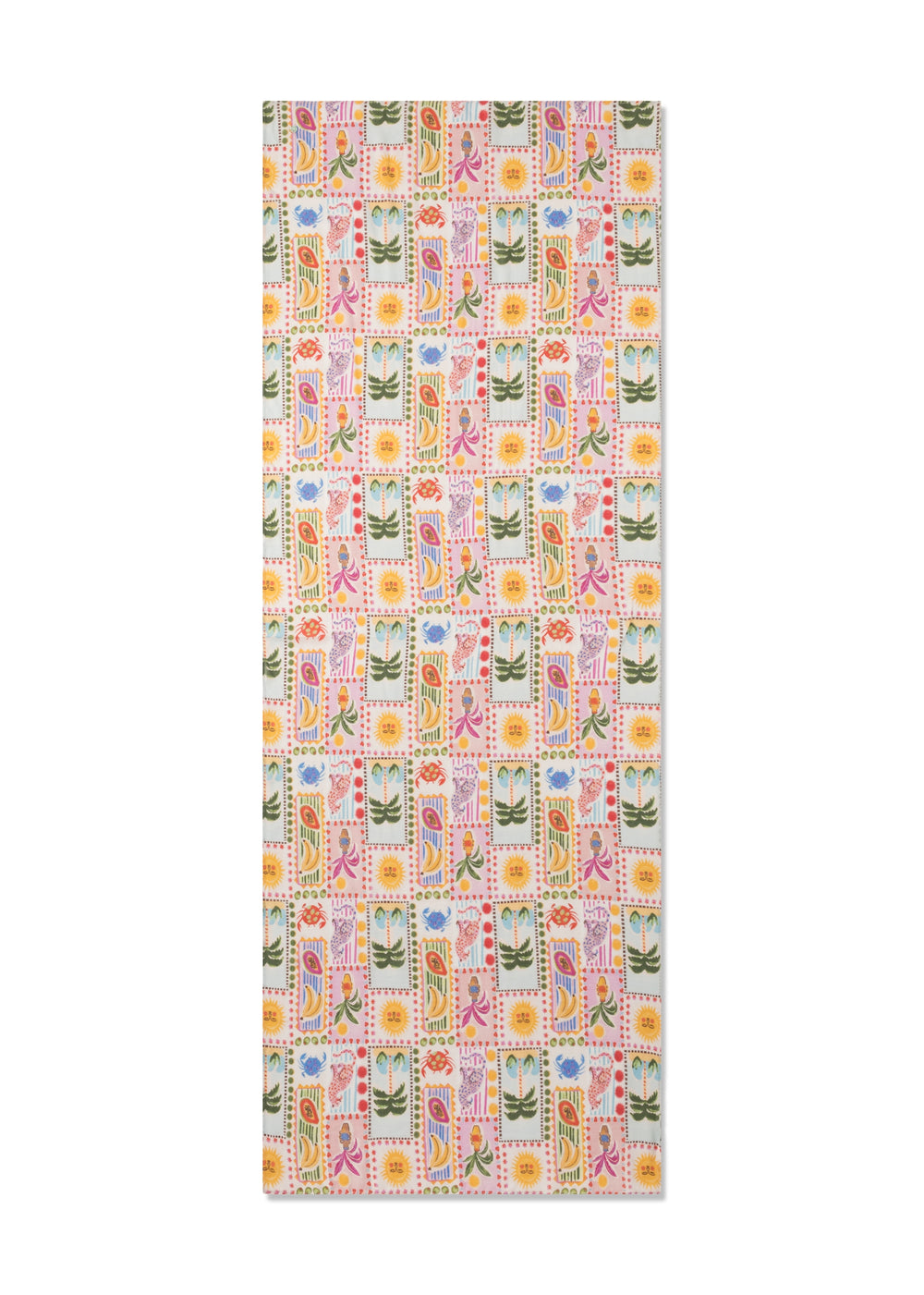 PRINTED SCARF MODAL/COTTON SUN PATTERN MIX pink-70X180CM, pink PIN1 Bild 2