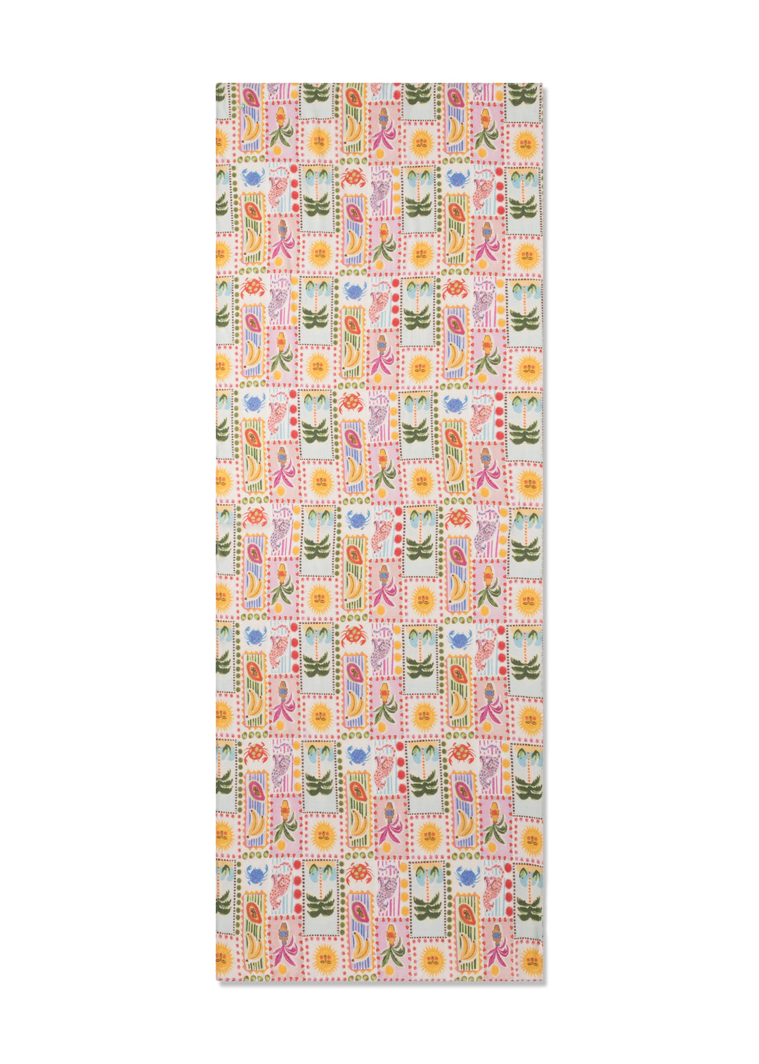 PRINTED SCARF MODAL/COTTON SUN PATTERN MIX pink-70X180CM, pink PIN1 Bild 2