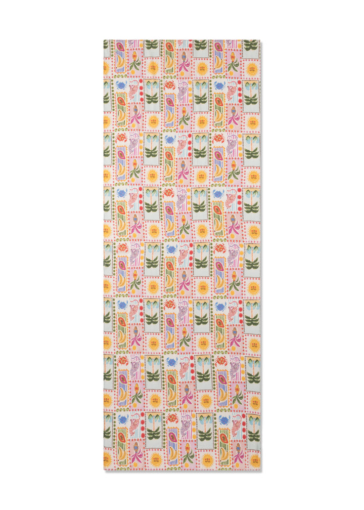 PRINTED SCARF MODAL/COTTON SUN PATTERN MIX pink-70X180CM, pink PIN1 Bild 2