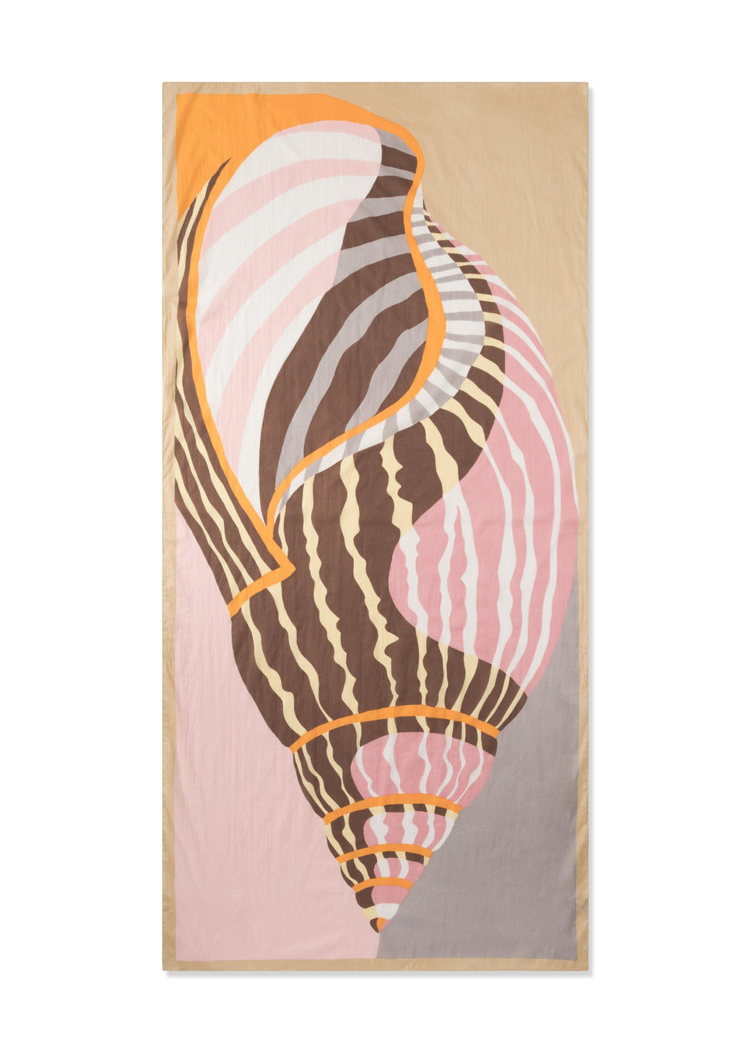 PRINTED SCARF ORGANIC COTTON SEA SHELL beige-90X180CM, beige BEI2 Bild 1