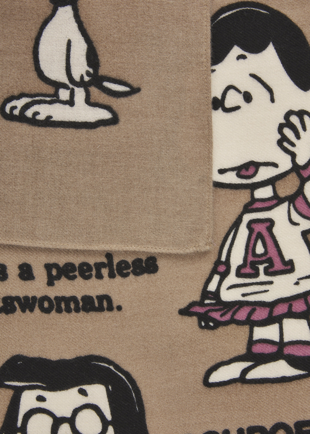 PRINTED SCARF POLYESTER TWILL PEANUTS CHARACTERS braun-70X180CM, braun BRO1 Bild 2
