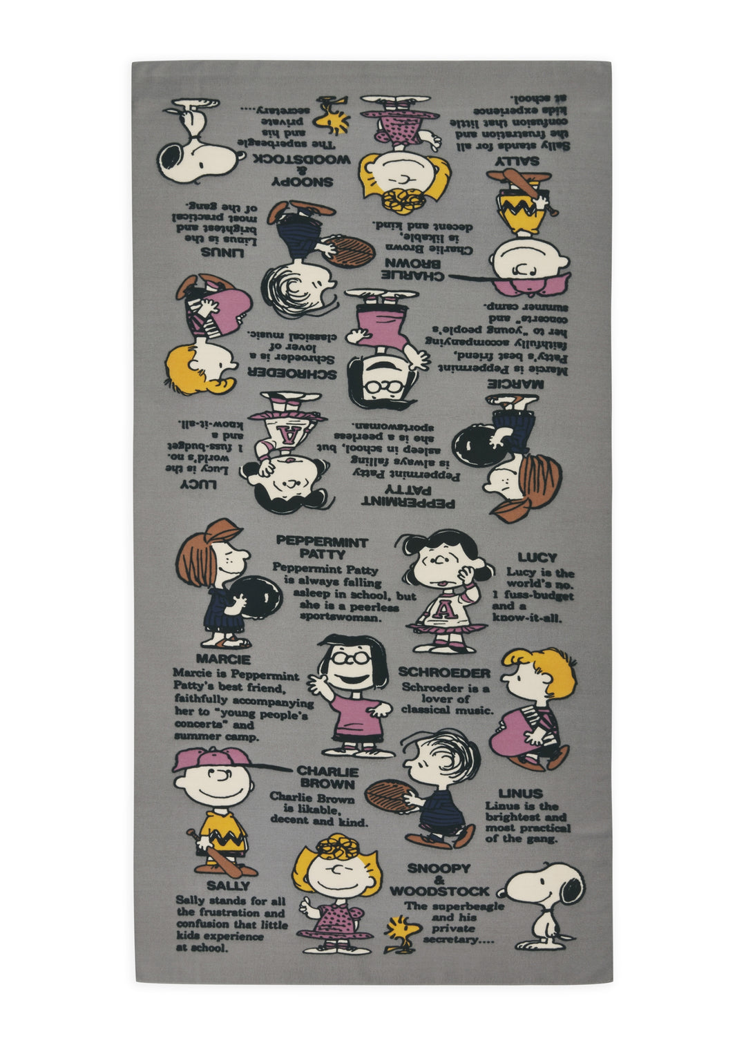 PRINTED SCARF POLYESTER TWILL PEANUTS CHARACTERS grau-70X180CM, grau GRY2 Bild 2