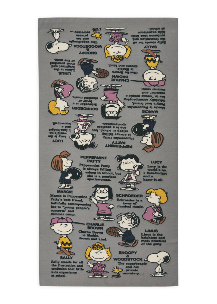 PRINTED SCARF POLYESTER TWILL PEANUTS CHARACTERS grau-70X180CM, grau GRY2 Bild 2