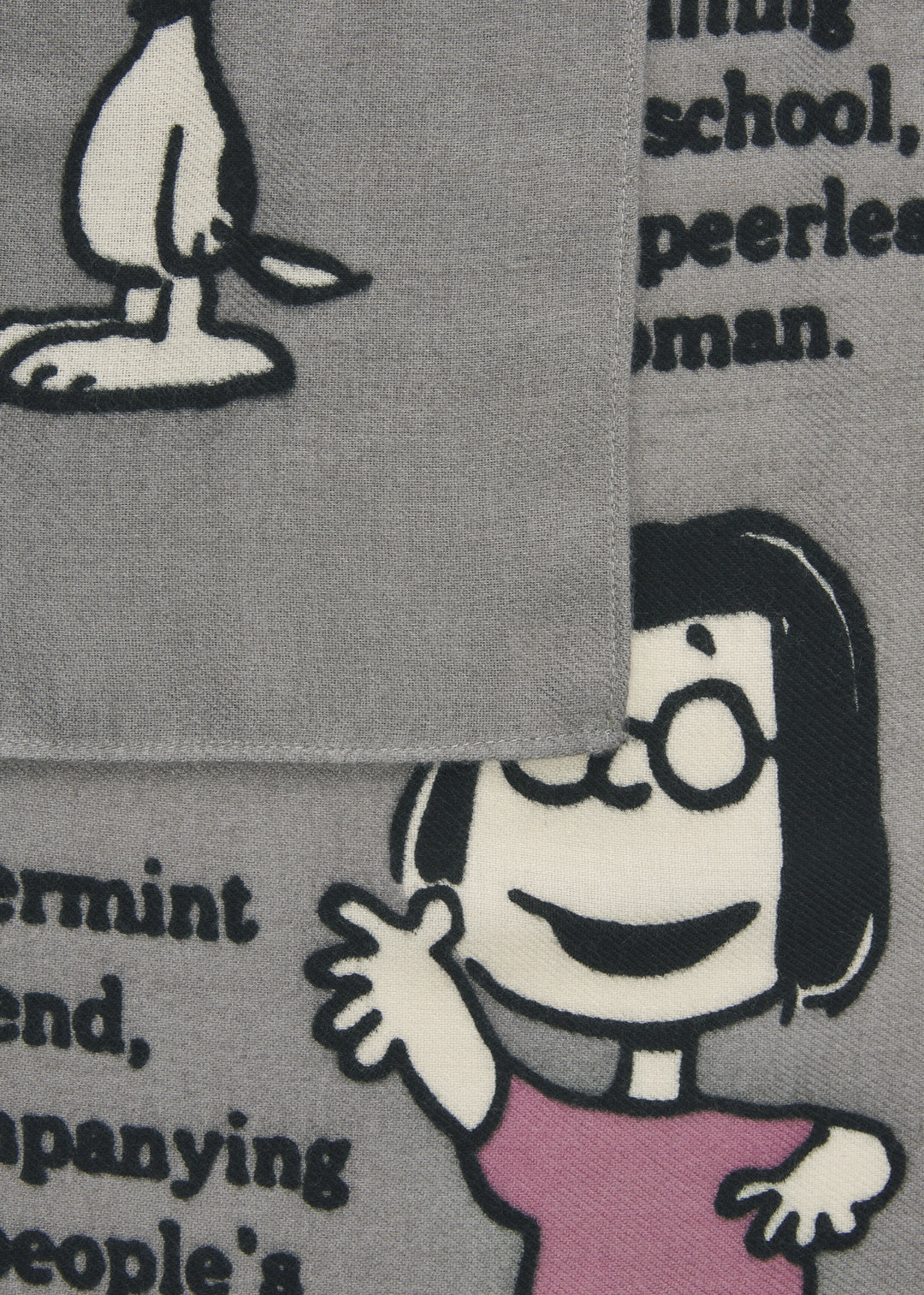 PRINTED SCARF POLYESTER TWILL PEANUTS CHARACTERS grau-70X180CM, grau GRY2 Bild 3