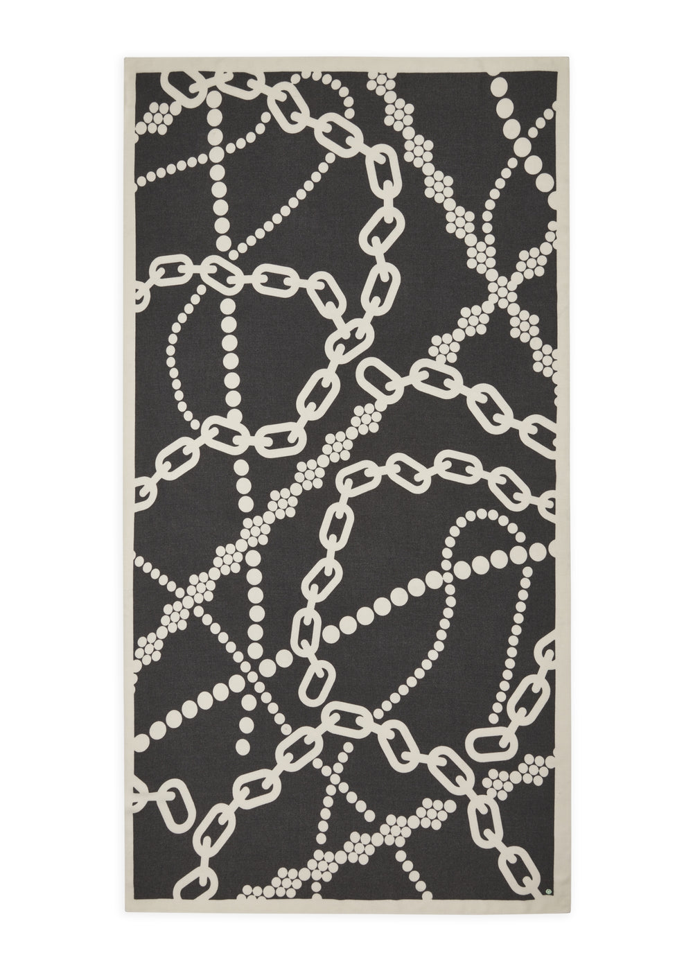 PRINTED SCARF POLYESTER/VISCOSE CHAINS schwarz-100X180CM, schwarz BLK2 Bild 2