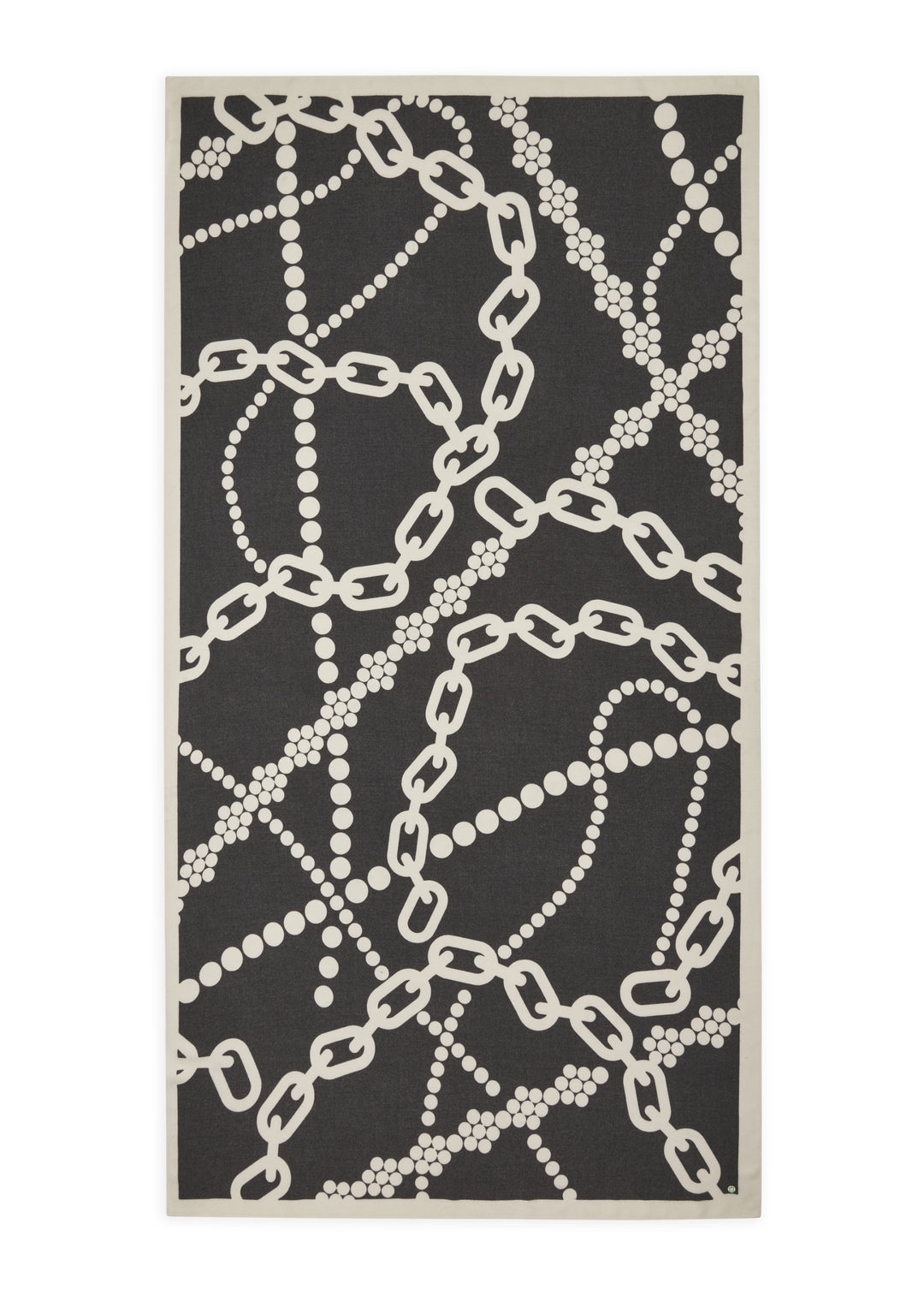 PRINTED SCARF POLYESTER/VISCOSE CHAINS schwarz-100X180CM, schwarz BLK2 Bild 2