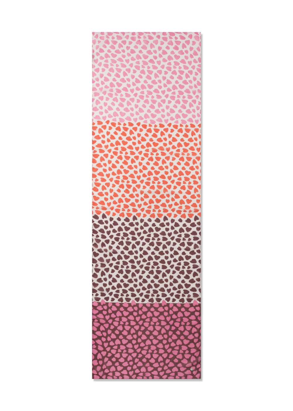 PRINTED SCARF  RECYCLED POLYESTER HEARTS rot-55X180CM, rot RED1 Bild 2