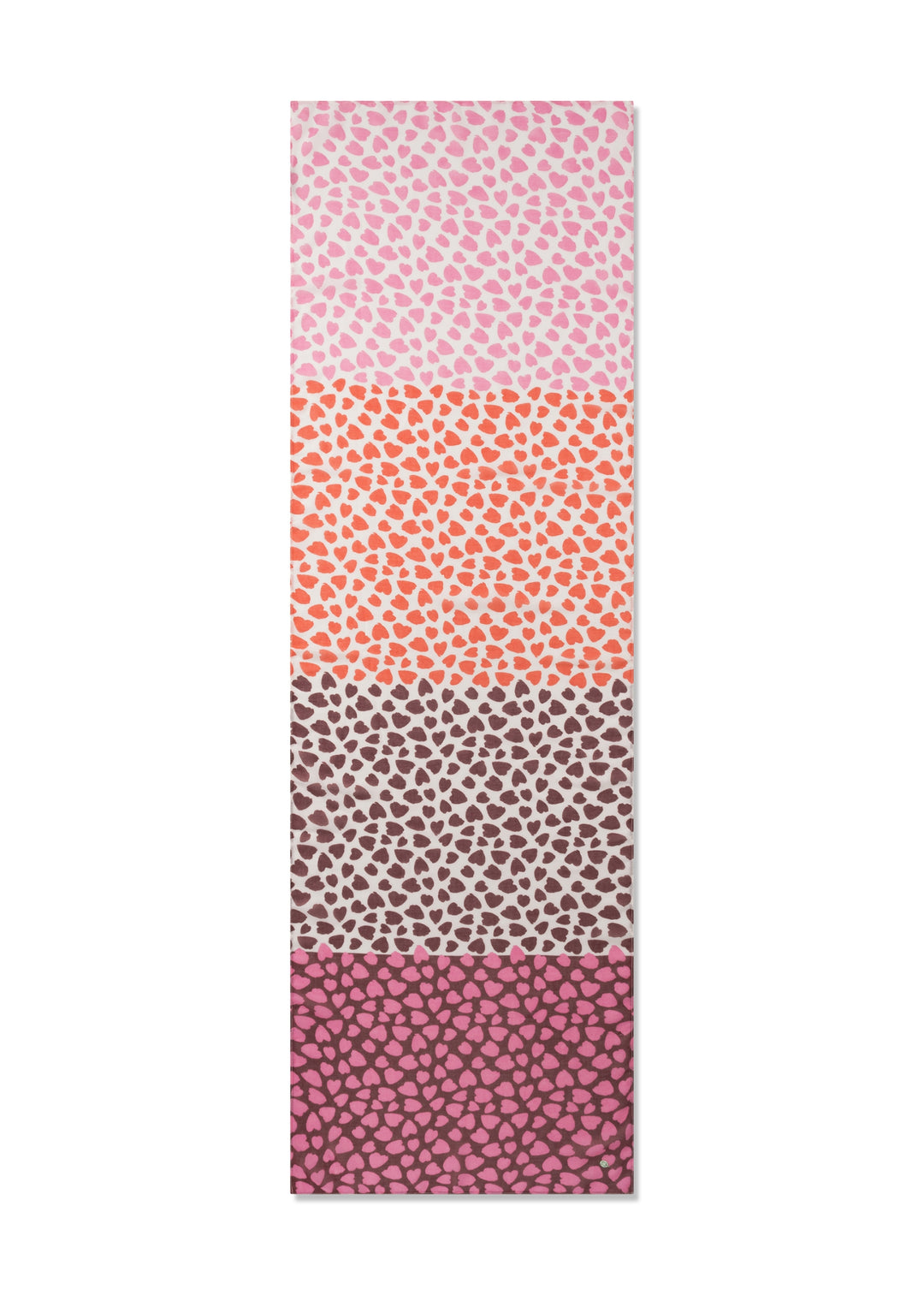 PRINTED SCARF  RECYCLED POLYESTER HEARTS rot-55X180CM, rot RED1 Bild 2