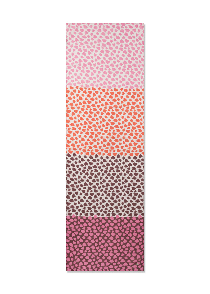 PRINTED SCARF  RECYCLED POLYESTER HEARTS rot-55X180CM, rot RED1 Bild 2