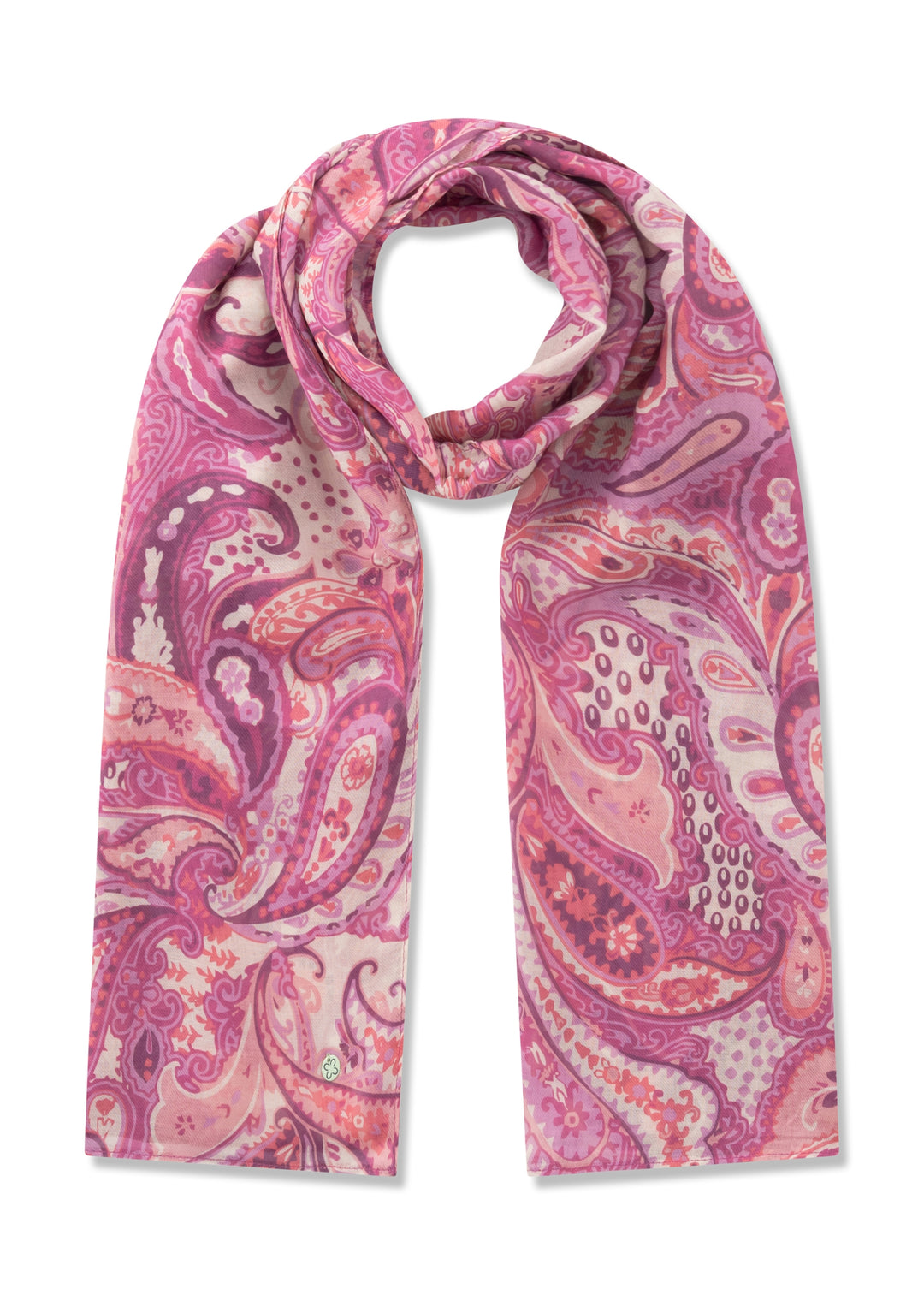 PRINTED SCARF RECYCLED POLYESTER PAISLEY pink-55X180CM, pink PIN2 Bild 1