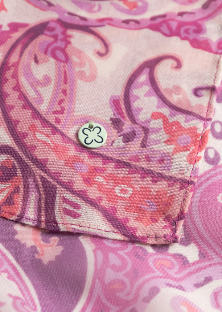PRINTED SCARF RECYCLED POLYESTER PAISLEY pink-55X180CM, pink PIN2 Bild 3