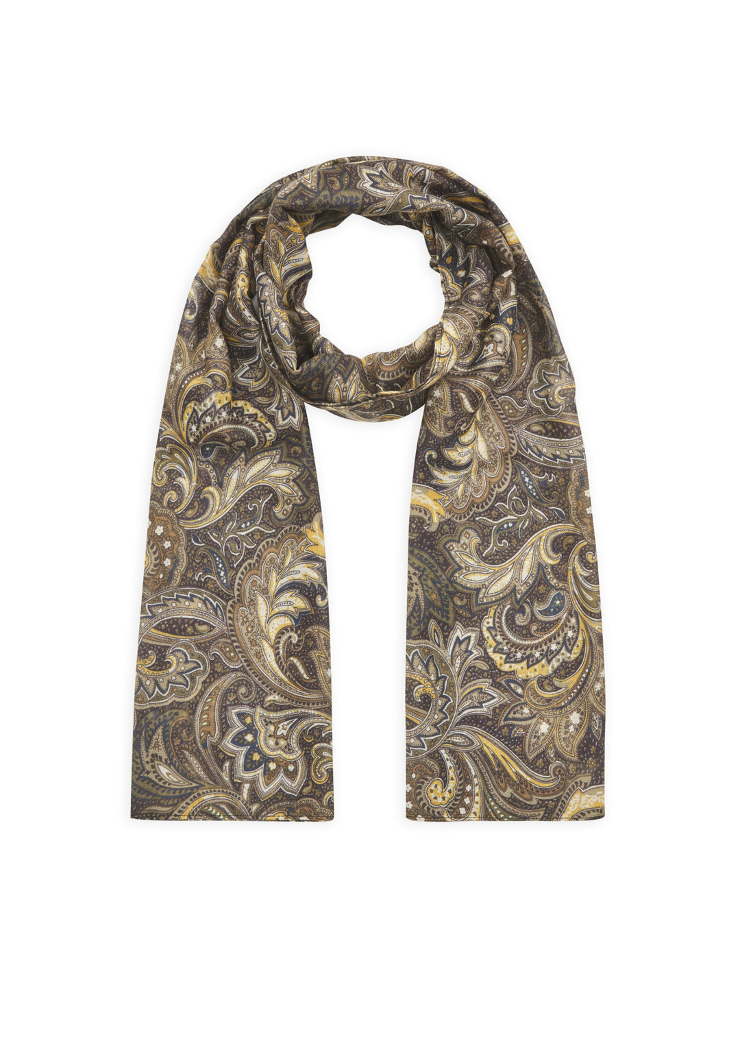 PRINTED SCARF RECYCLED POLYESTER PAISLEY grün-55X180CM, grün GRE3 Bild 1