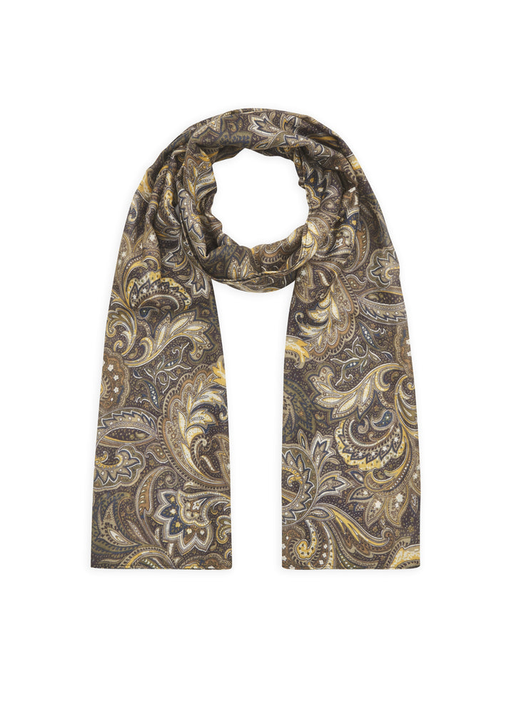 PRINTED SCARF RECYCLED POLYESTER PAISLEY grün-55X180CM, grün GRE3 Bild 1
