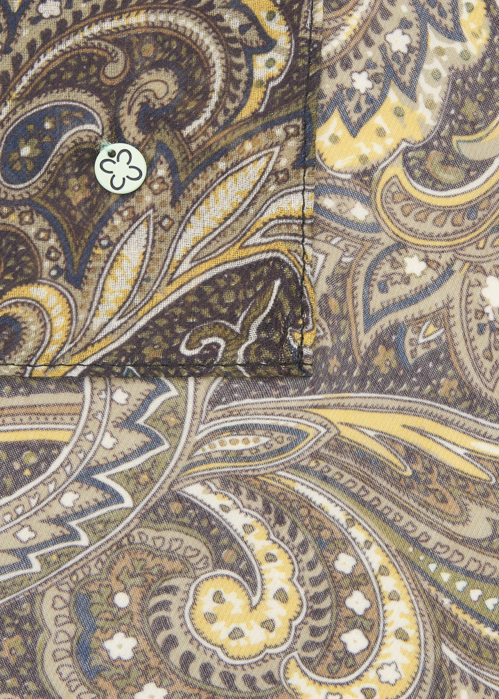 PRINTED SCARF RECYCLED POLYESTER PAISLEY grün-55X180CM, grün GRE3 Bild 3