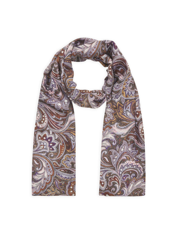 PRINTED SCARF RECYCLED POLYESTER PAISLEY lila-55X180CM, lila LIL2 Bild 1