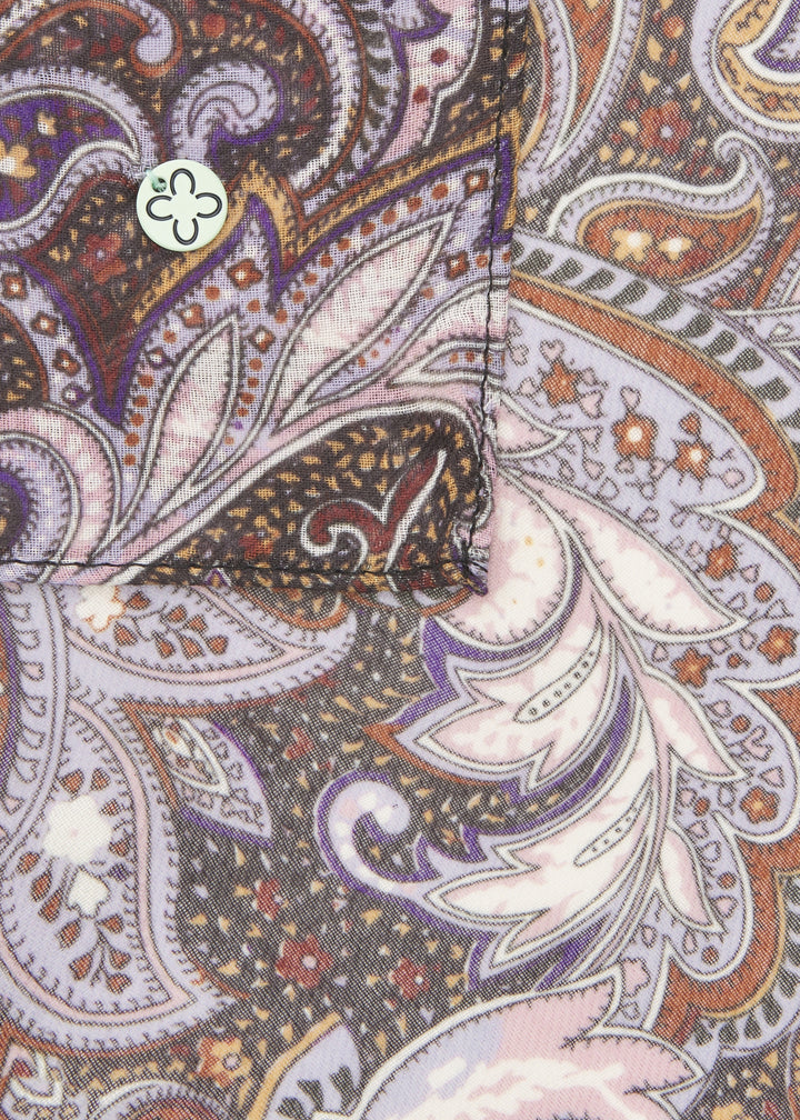 PRINTED SCARF RECYCLED POLYESTER PAISLEY lila-55X180CM, lila LIL2 Bild 3