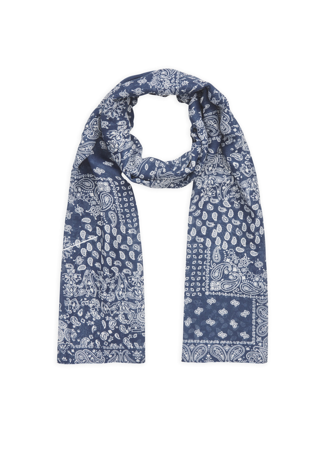PRINTED SCARF RECYCLED POLYESTER BANDANAPRINT blau-55X180CM, blau BLU3 Bild 1