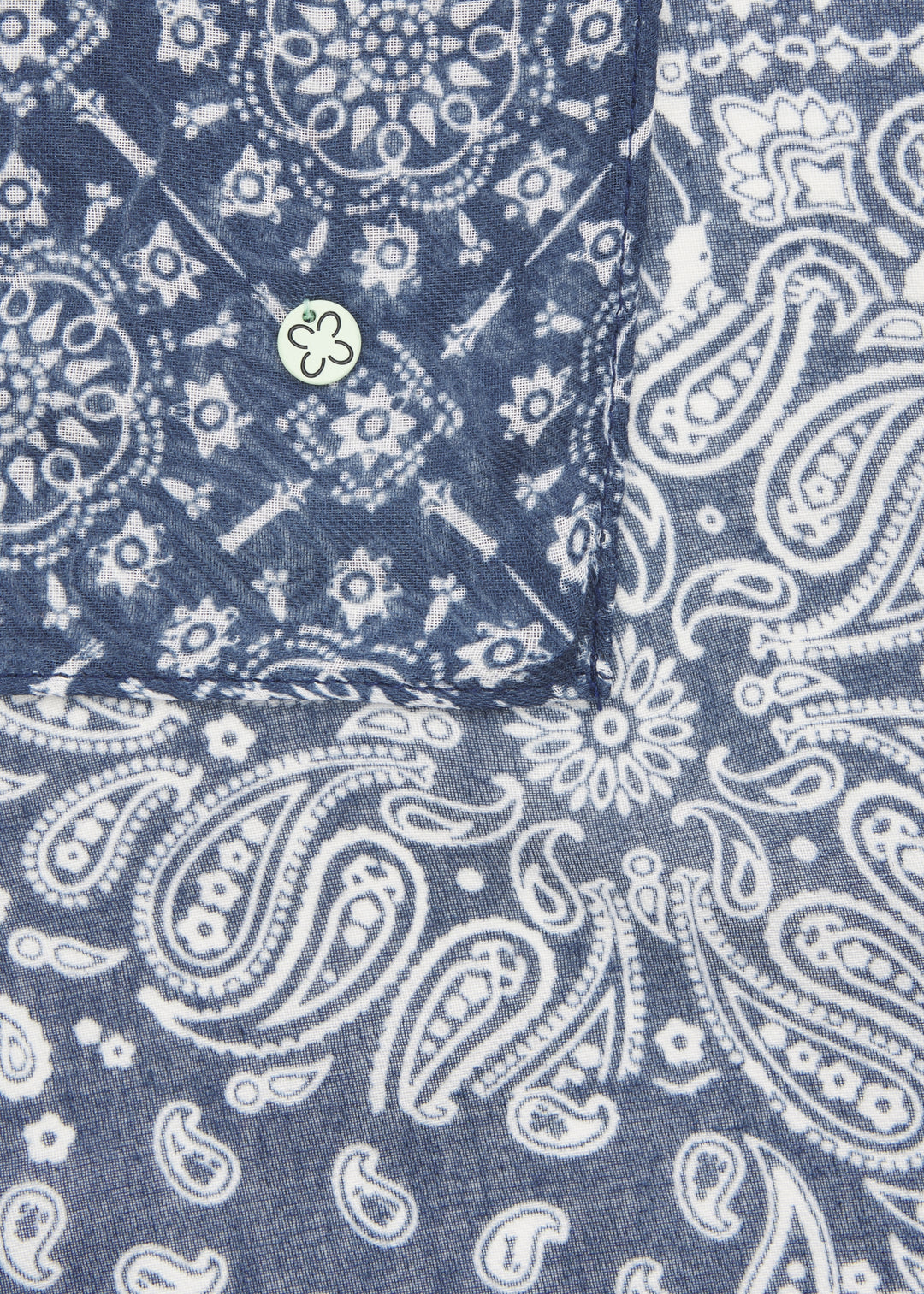 PRINTED SCARF RECYCLED POLYESTER BANDANAPRINT blau-55X180CM, blau BLU3 Bild 3