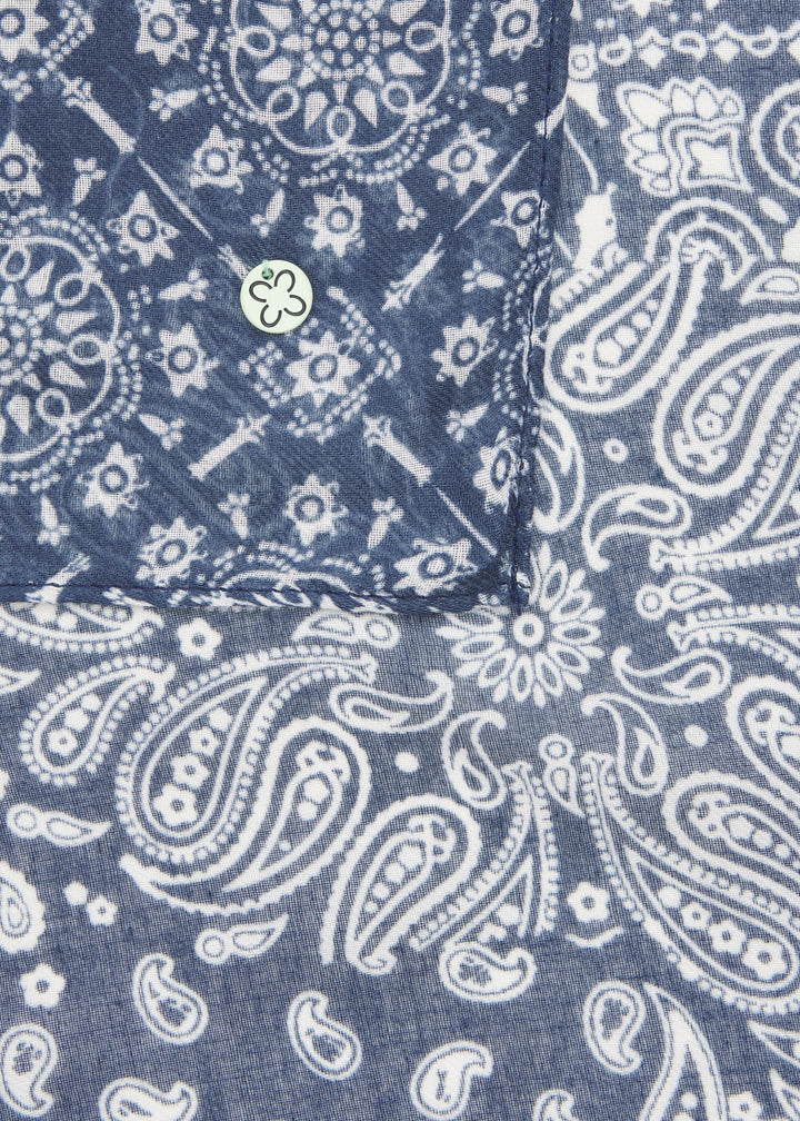 PRINTED SCARF RECYCLED POLYESTER BANDANAPRINT blau-55X180CM, blau BLU3 Bild 3