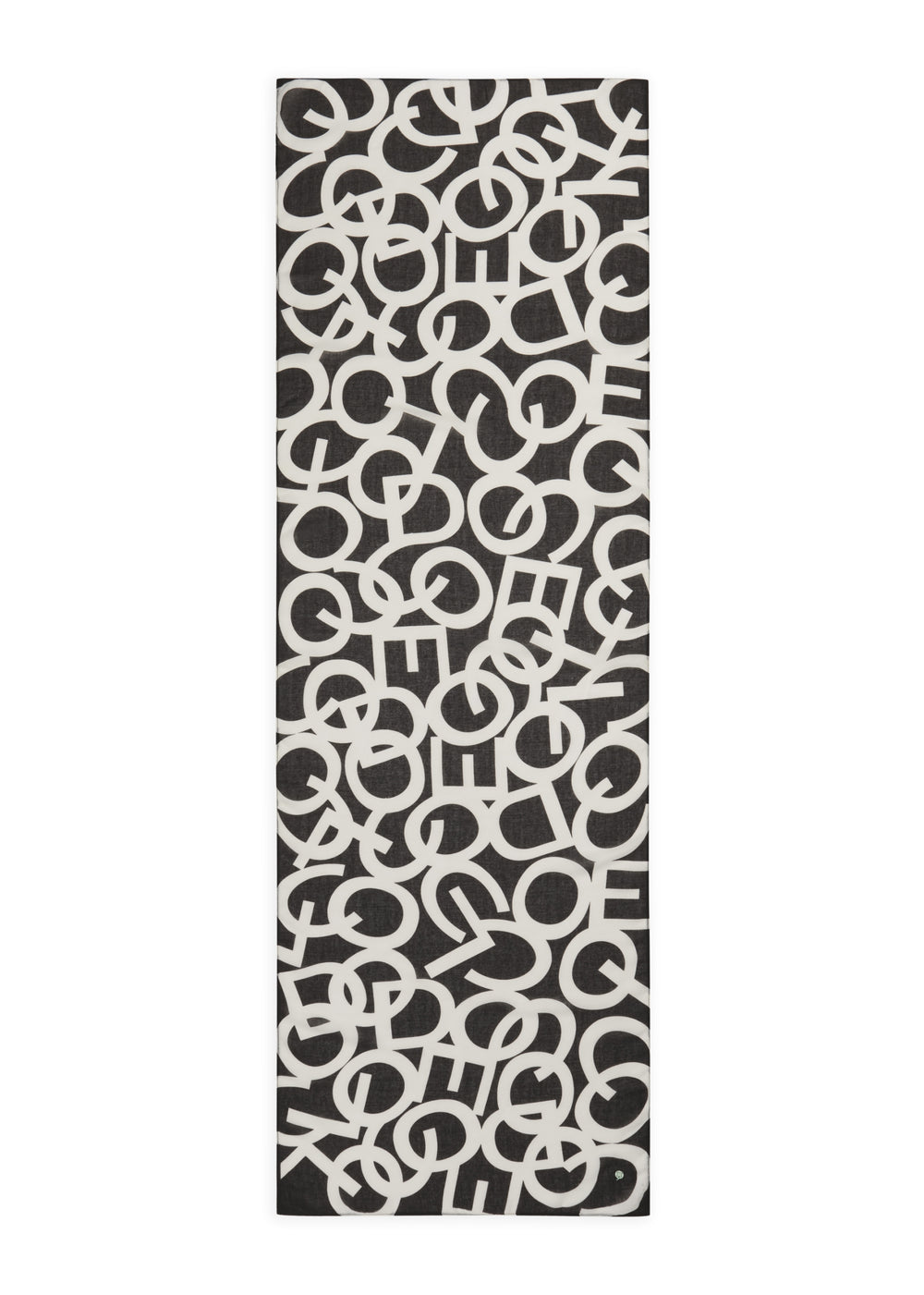 PRINTED SCARF RECYCLED POLYESTER LETTERS CODELLO schwarz-55X180CM, schwarz BLK2 Bild 2