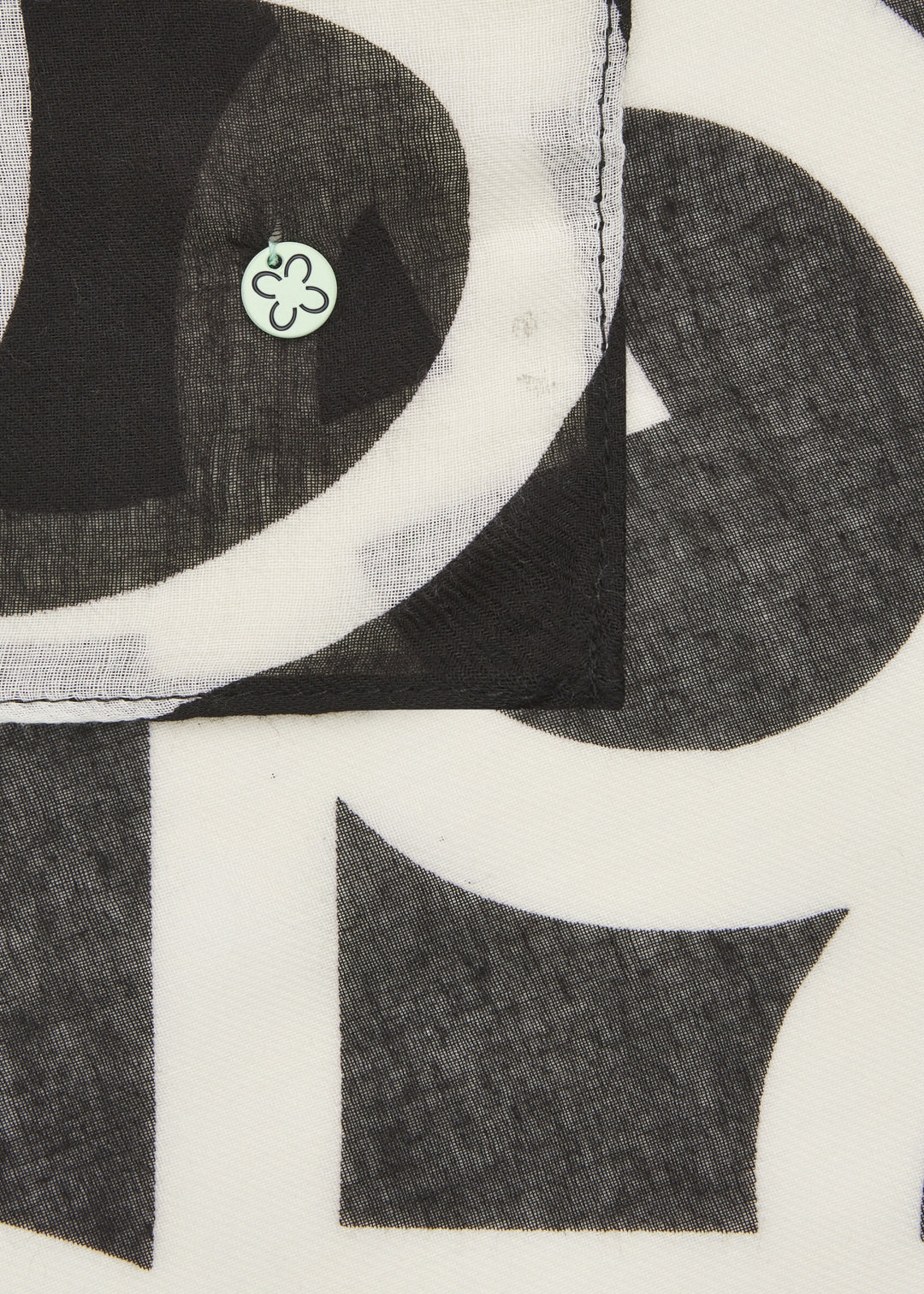 PRINTED SCARF RECYCLED POLYESTER LETTERS CODELLO schwarz-55X180CM, schwarz BLK2 Bild 3